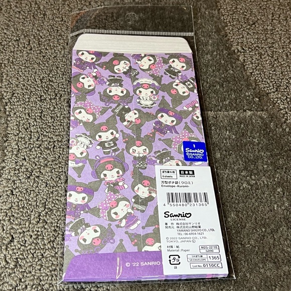 Kuromi Tall Envelopes All-Over Print Official Sanrio Japan Exclusive Kawaii - Picture 2 of 7